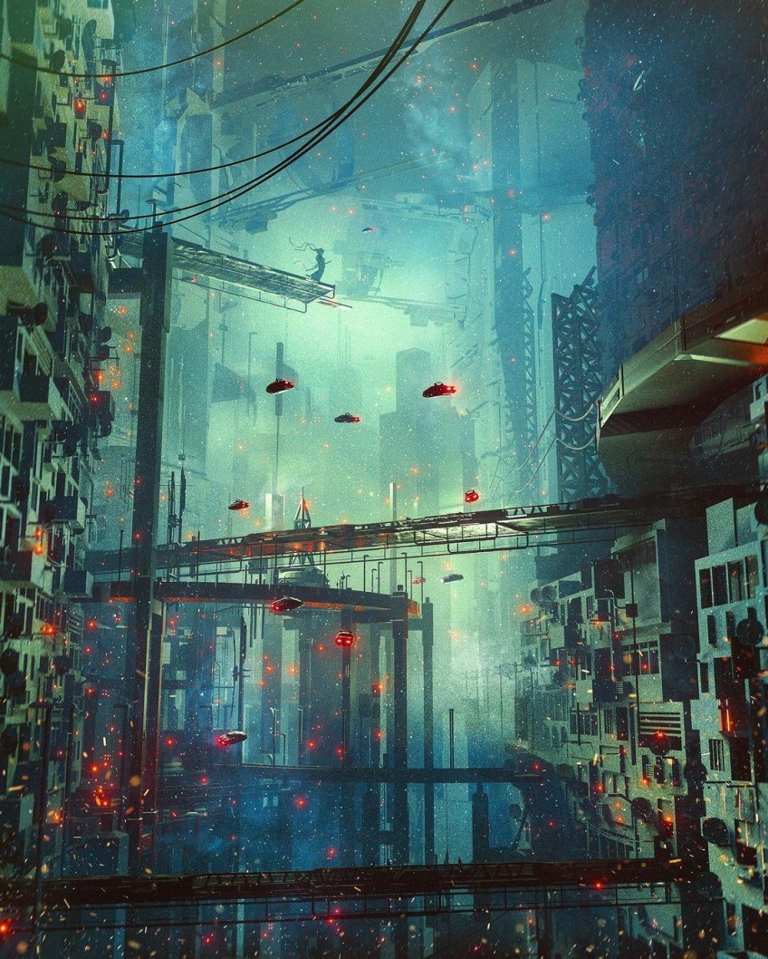 Arte futuristas, cyberpunk e Sci-fi de Leopoldo D Angelo