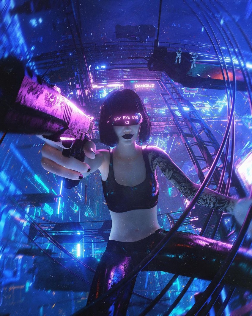 Arte futuristas, cyberpunk e Sci-fi de Leopoldo D Angelo