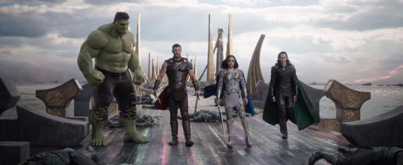 Hulk, Thor, Loki e Valquiria