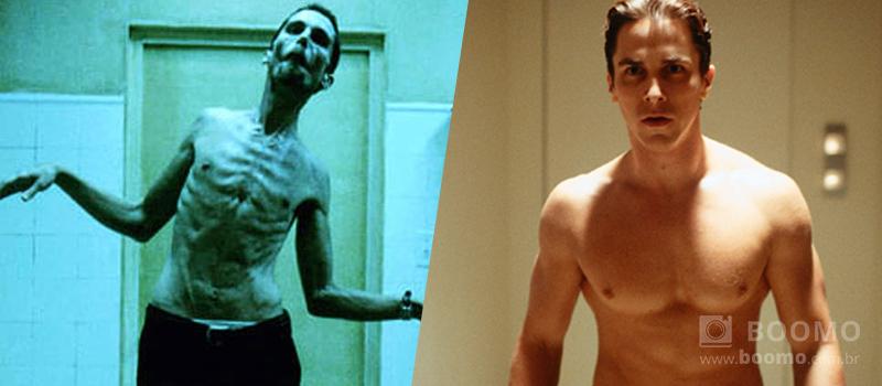 Christian Bale, The Machinist. Antes e Depois.