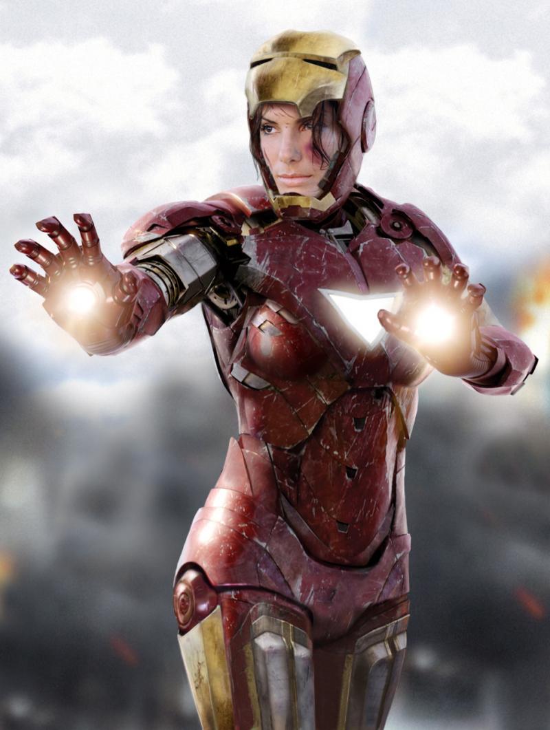 Sandra Bullock como Homem de Ferro