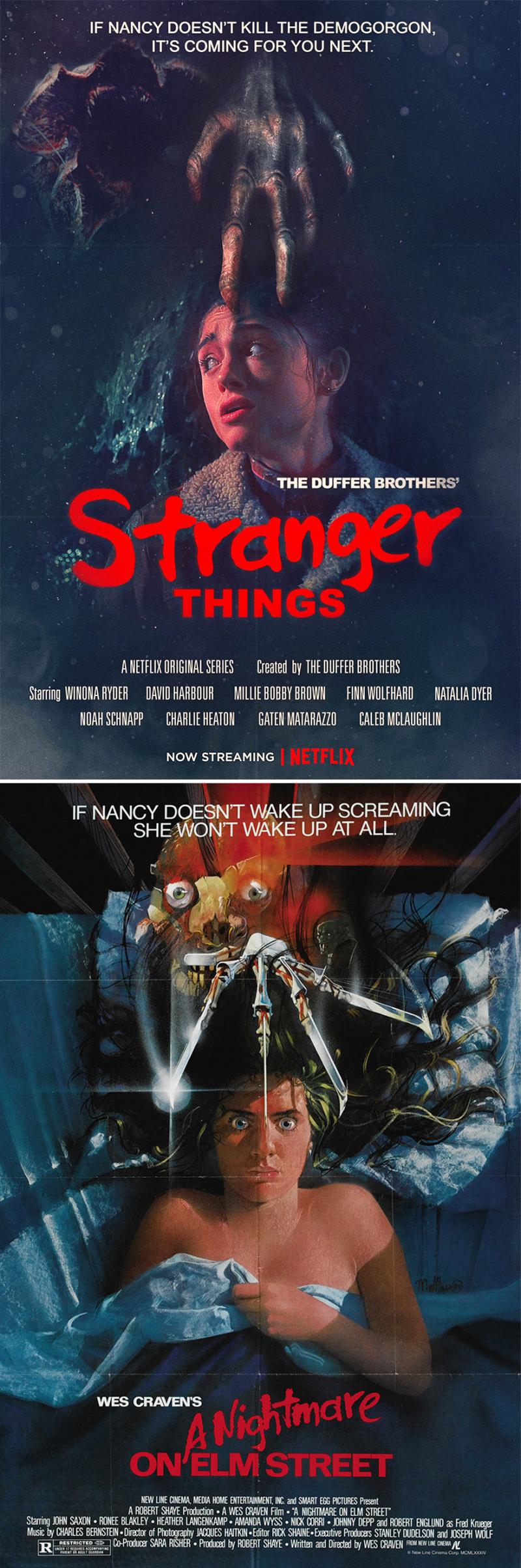 Stranger Things PÃ´ster A Hora do Pesadelo. Homenagem.