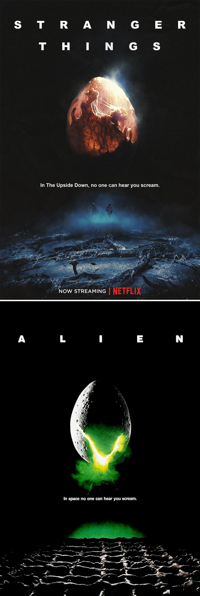 Stranger Things PÃ´ster Alien. Homenagem.